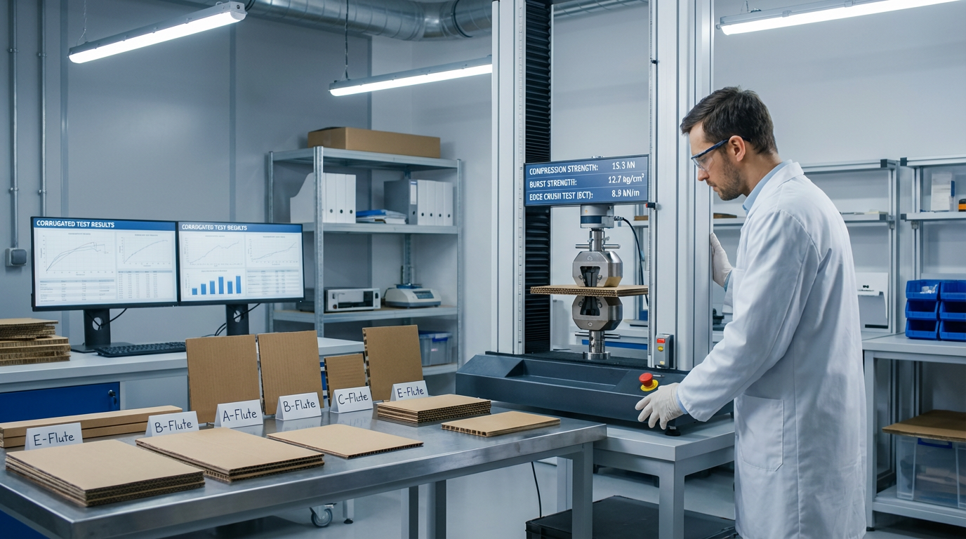 瓦楞紙箱強度測試標準與選材邏輯:從楞型選擇到堆疊承重的工程計算