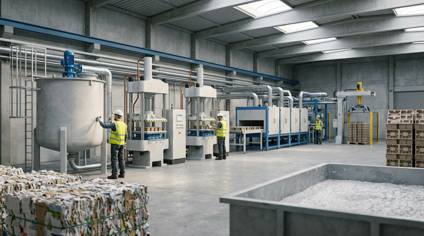 紙漿模塑生產線的設備投資與產能規劃:從原料配比到自動化升級的技術路徑