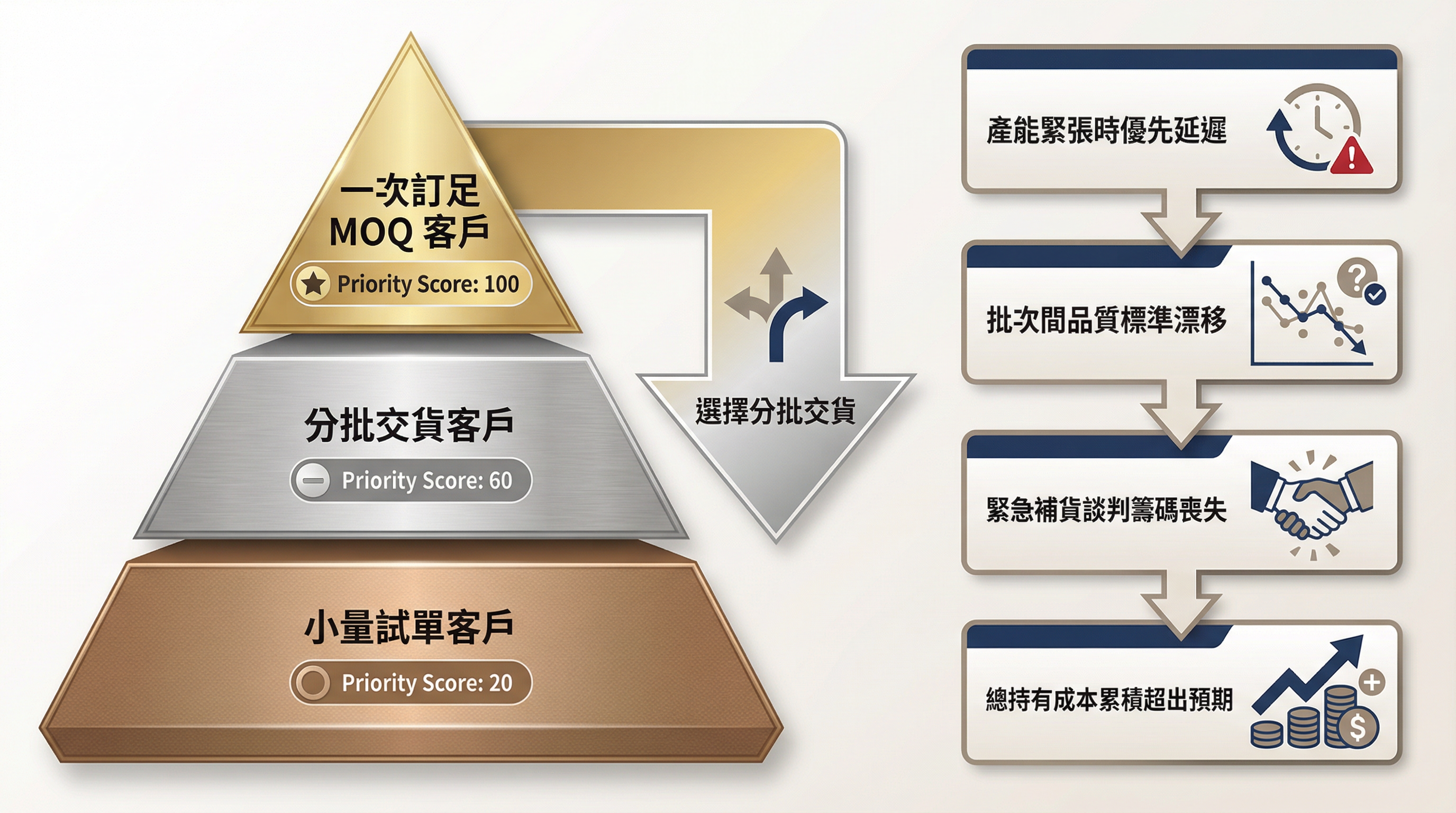 為什麼企業禮盒採購在評估『分批交貨降低 MOQ』方案時,總是低估『供應商優先級下降』的連鎖效應?
