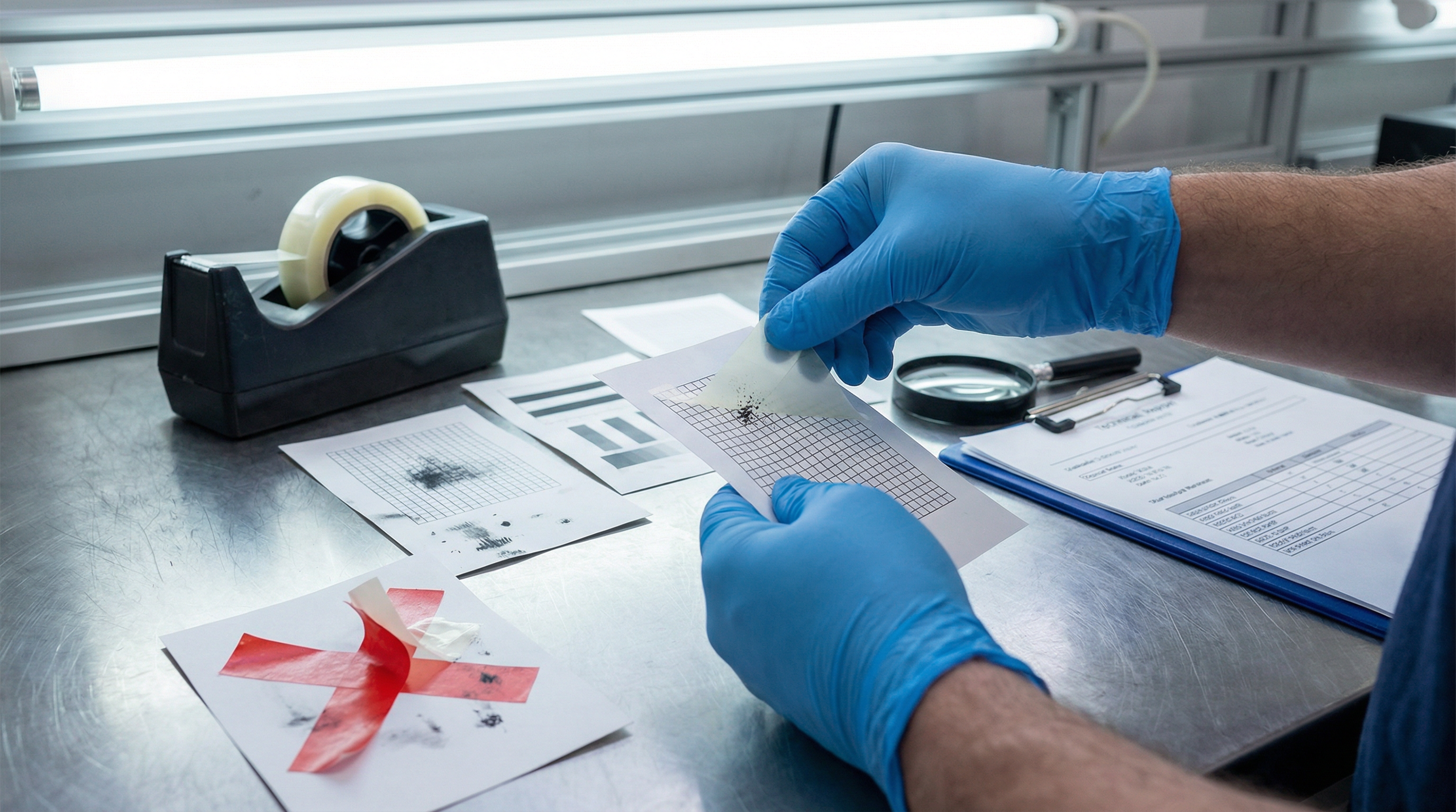 印刷附著力測試過程